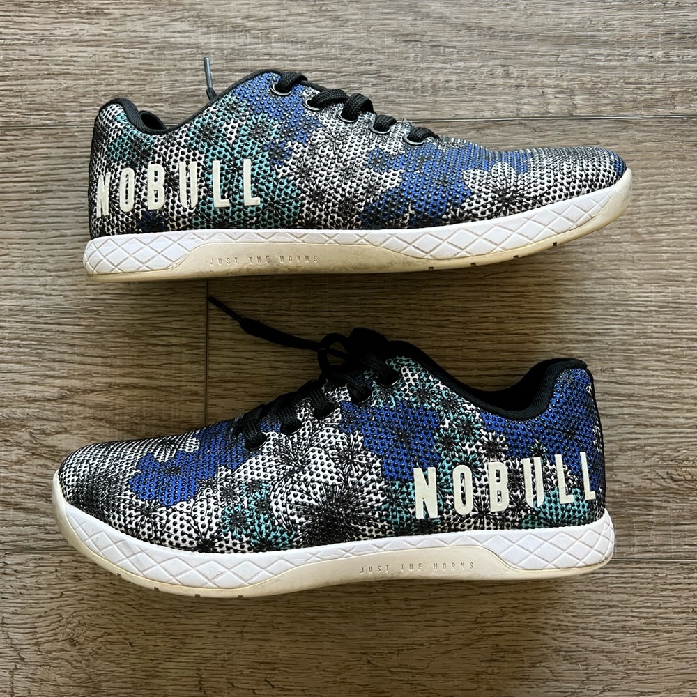 SOLD Nobull Project blue floral trainers